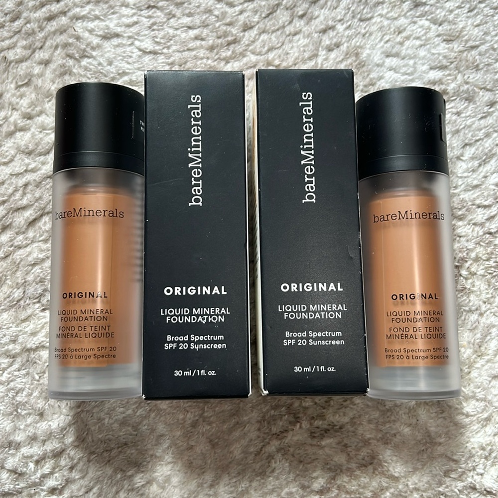 NIB! 2ct Bare Minerals Original Liquid Foundation in Neutral Dark 24 new/sealed